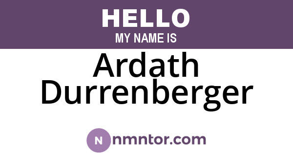 Ardath Durrenberger