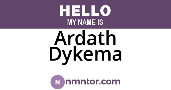 Ardath Dykema