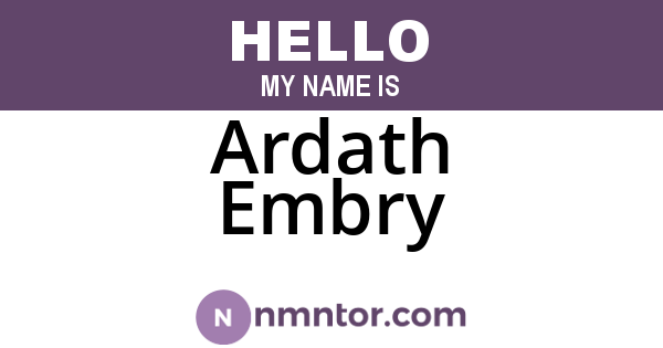 Ardath Embry