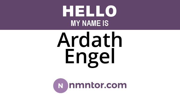 Ardath Engel
