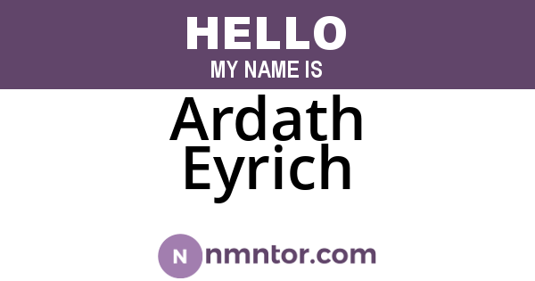 Ardath Eyrich