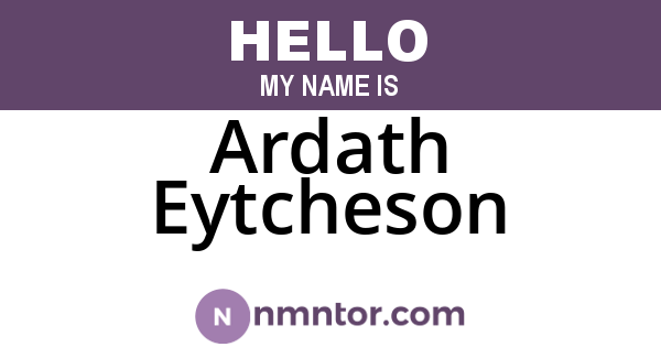 Ardath Eytcheson