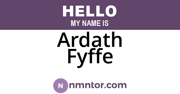 Ardath Fyffe
