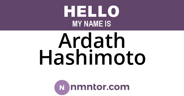 Ardath Hashimoto