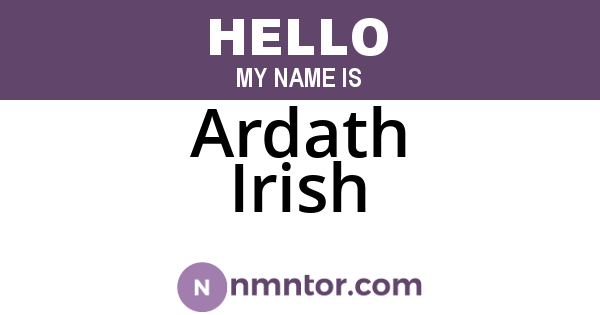 Ardath Irish