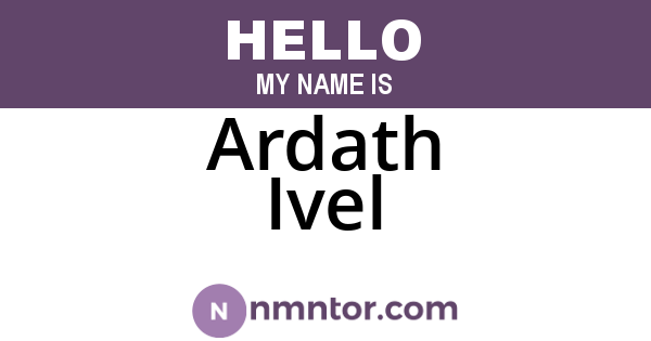 Ardath Ivel