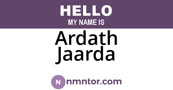 Ardath Jaarda
