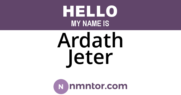 Ardath Jeter