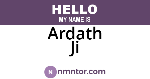 Ardath Ji