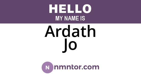 Ardath Jo
