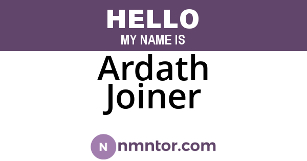 Ardath Joiner