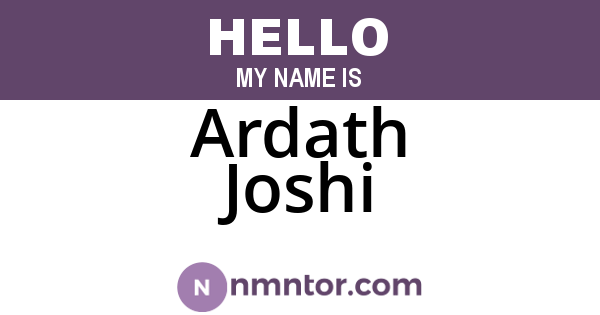 Ardath Joshi