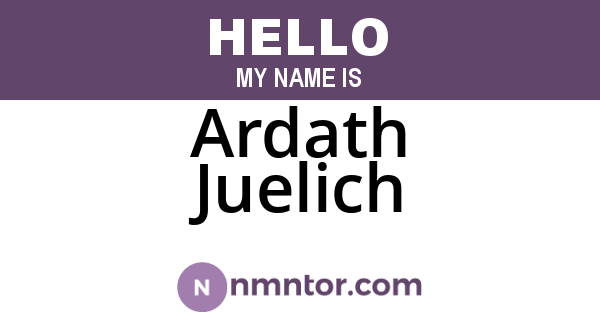 Ardath Juelich