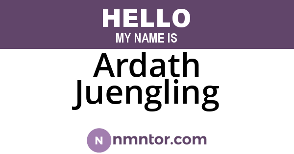 Ardath Juengling