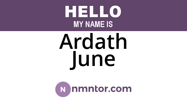Ardath June