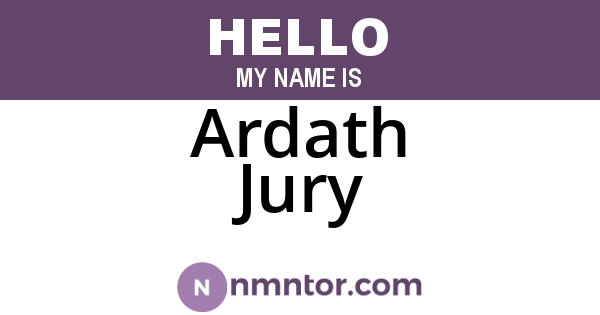 Ardath Jury