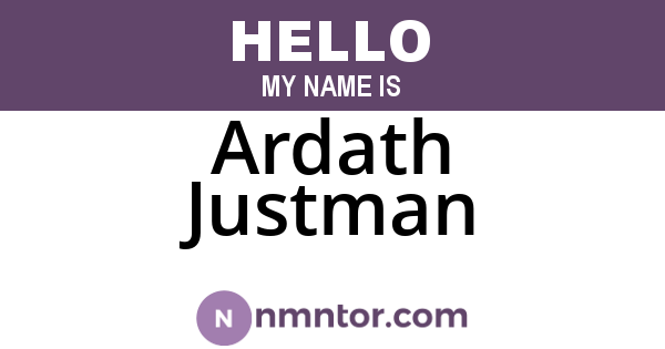 Ardath Justman