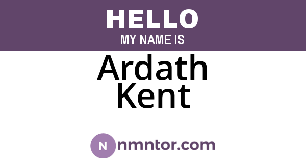 Ardath Kent