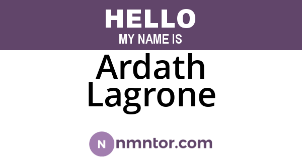 Ardath Lagrone