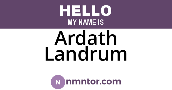 Ardath Landrum