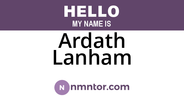 Ardath Lanham