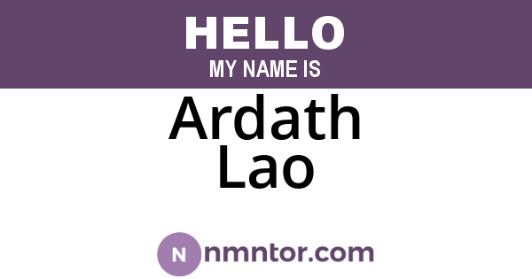 Ardath Lao