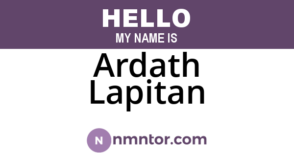 Ardath Lapitan