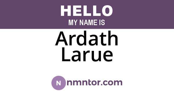 Ardath Larue