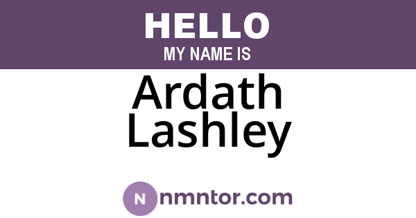 Ardath Lashley