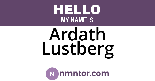 Ardath Lustberg