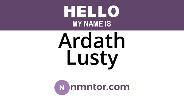 Ardath Lusty