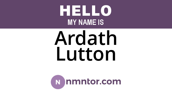 Ardath Lutton