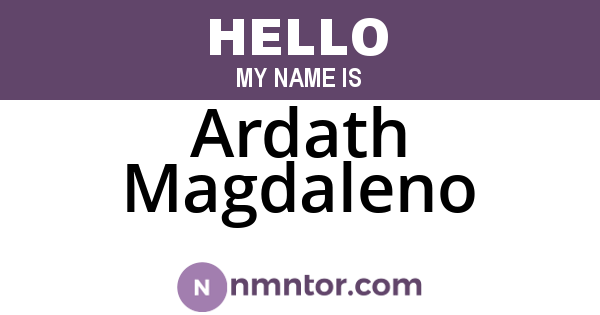 Ardath Magdaleno