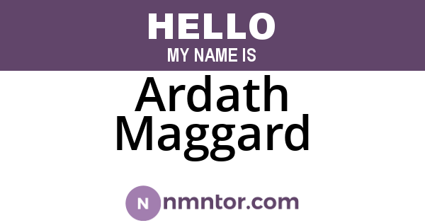 Ardath Maggard