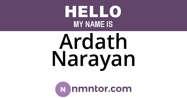 Ardath Narayan