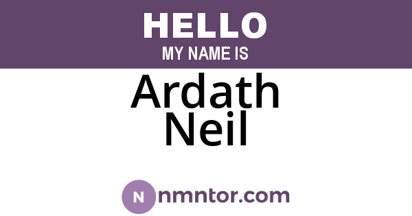 Ardath Neil
