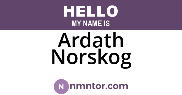 Ardath Norskog