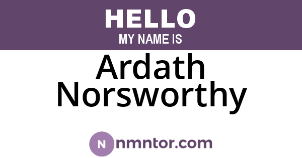 Ardath Norsworthy