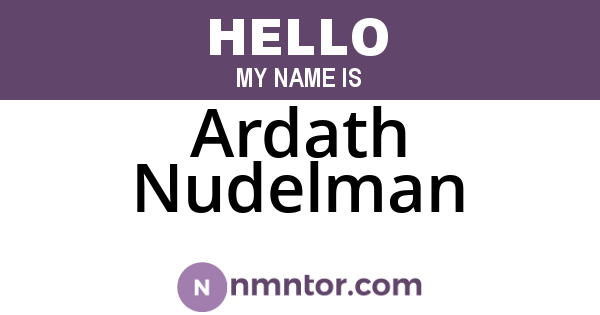 Ardath Nudelman
