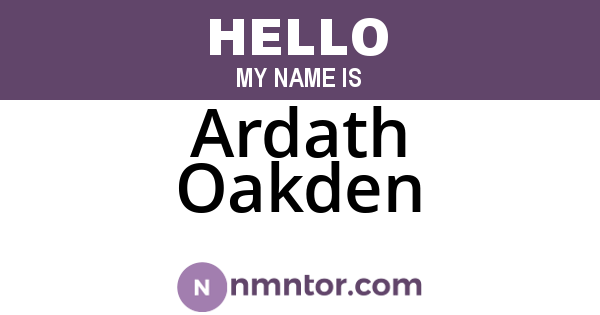 Ardath Oakden