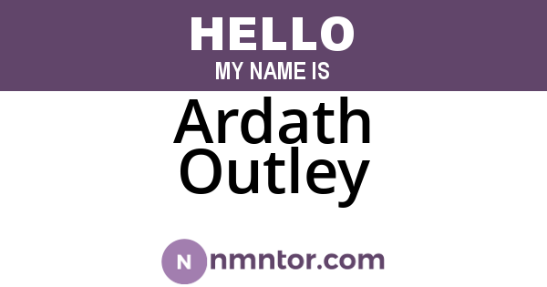 Ardath Outley