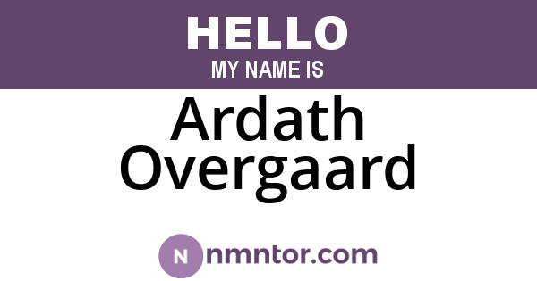 Ardath Overgaard