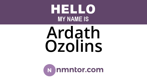 Ardath Ozolins