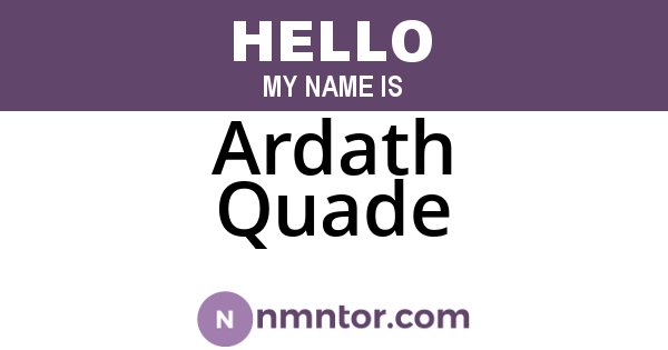 Ardath Quade