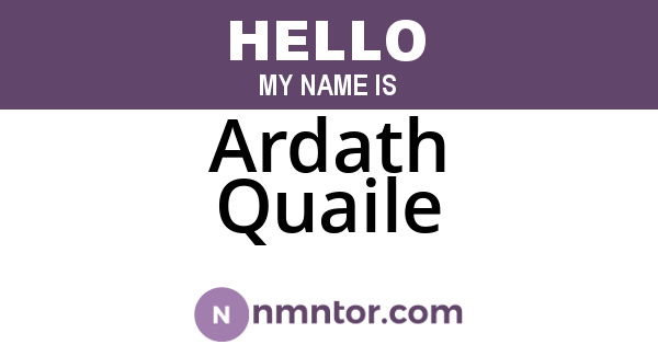 Ardath Quaile