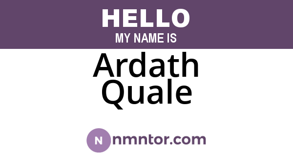 Ardath Quale