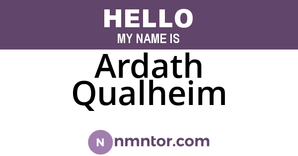 Ardath Qualheim