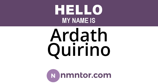 Ardath Quirino