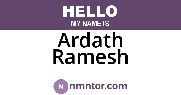 Ardath Ramesh