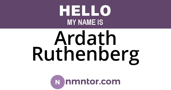 Ardath Ruthenberg